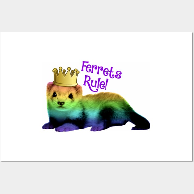 Ferrets Rule Wall Art by CeeGunn